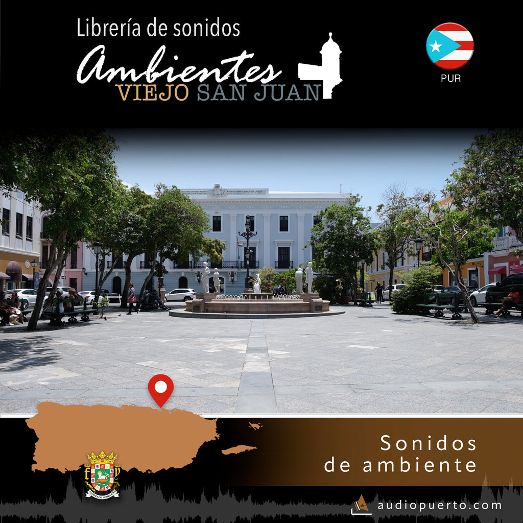AVSJ014 - Plaza de Armas, Fountain, Old San Juan